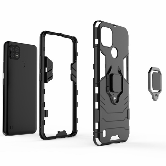 Telefontok a Realme C21, Kickstand Ring, fekete