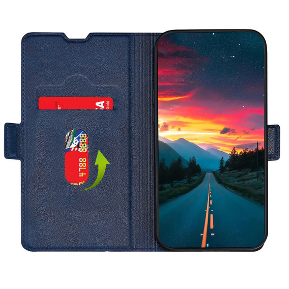 Pattintható tok a Motorola Moto G22, Magnetic Clasp, sötétkék