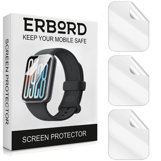 3x ERBORD hidrogél fólia Xiaomi Smart Band 9 Pro