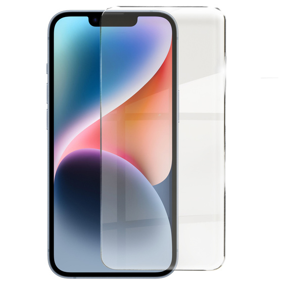 Tok iPhone 14-hoz, MagSafe, ERBORD Matt Case, kék + képernyőüveg