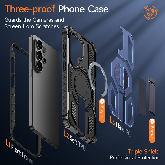 MagSafe-kompatibilis védőtok állvánnyal a Samsung Galaxy S26 Ultra készülékhez