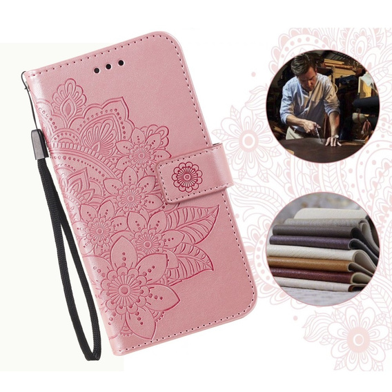 Pattintható tok a Xiaomi Redmi 13C / Poco C65, Mandala Flower, rózsaszín