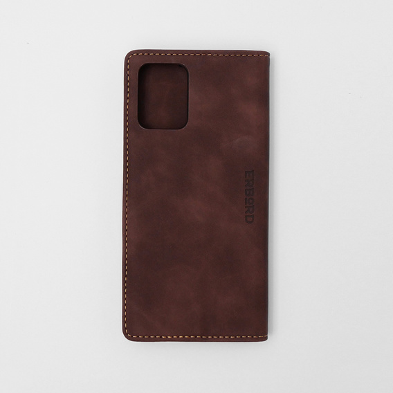 Telefontok a Motorola Moto G73, ERBORD Vintage, pénztárca patenttal, kávé