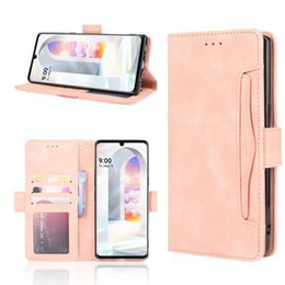 Pattintható tok a LG Velvet, Card Slot, rózsaszín