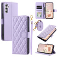 Flap tok Samsung Galaxy A16, Rhombus Crossbody Leather, lila