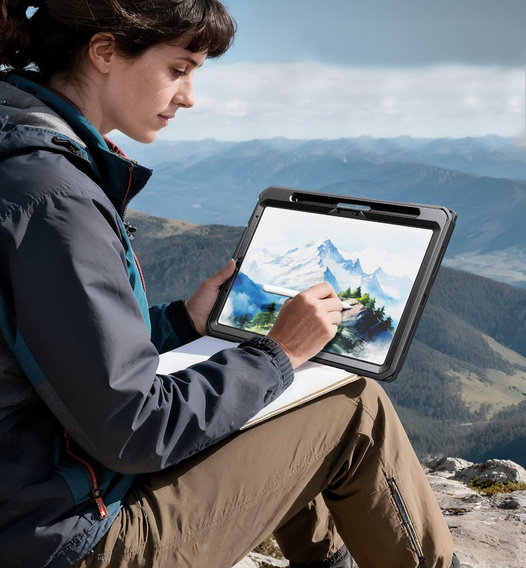 Dexnor 360° tok pánttal és tolltartóval iPad Air 11" 2025/2024 (7./6. generáció) készülékekhez