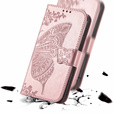 Pattintható tok a Infinix Hot 40i, Butterfly, rózsaszín rose gold