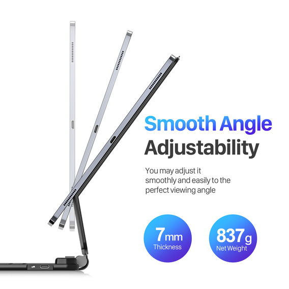 Dux Ducis Bluetooth billentyűzet tok Samsung Galaxy Tab S11 Ultra készülékhez, fekete