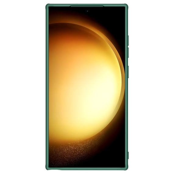 NILLKIN tok Samsung Galaxy S24 Ultra, szilikon CamShield tok MagSafe-hoz, zöld