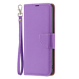 Pattintható tok a Samsung Galaxy A54 5G, Wallet Litchi Magnet, lila