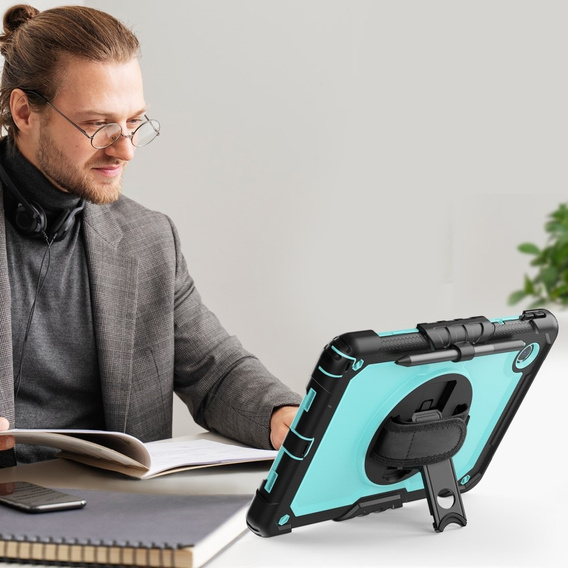 Páncélozott tok Lenovo Tab M11 iPad Pro 12.9 1, védő 360, hely a tollnak, kék