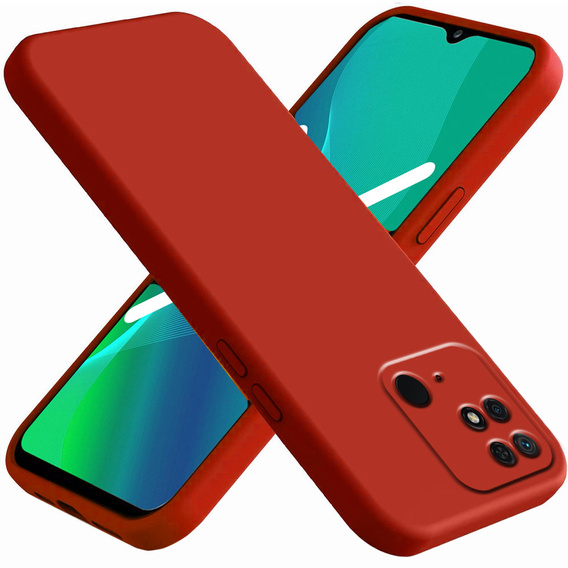 Telefontok a Xiaomi Redmi 10C, Silicone Lite, piros