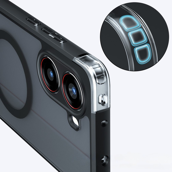 Tok Xiaomi Poco X7 Pro 5G-hoz, MagSafe, ERBORD Matt Case, fekete