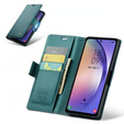 CASEME flip tok Samsung Galaxy A54 5G, Litchi Wallet, zöld