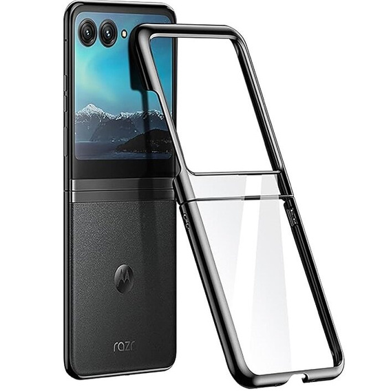 Tok Motorola Razr 50 Ultra, Electro Frame, átlátszó / fekete