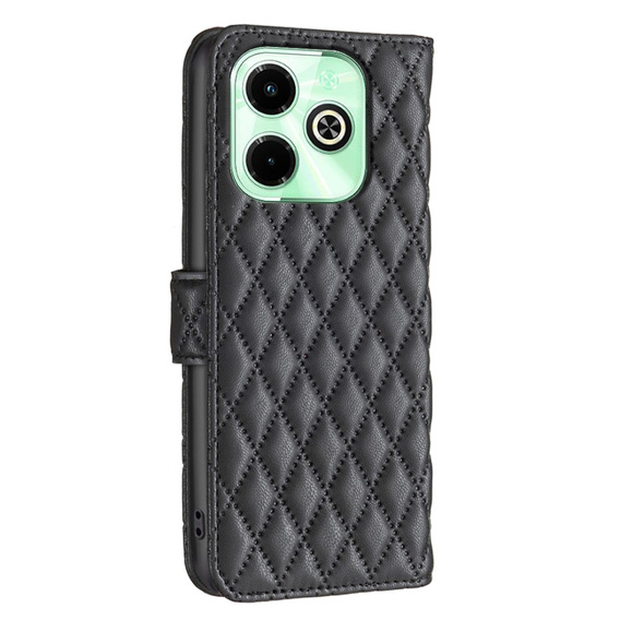 Pattintható tok a Infinix Hot 40i, Wallet, BINFEN COLOR, fekete