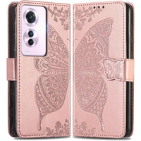 Pattintható tok a Oppo Reno 11F 5G, Butterfly, rózsaszín rose gold