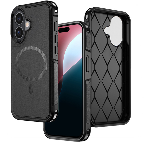 Telefontok a iPhone 16 Plus, MagForce MagSafe, fekete