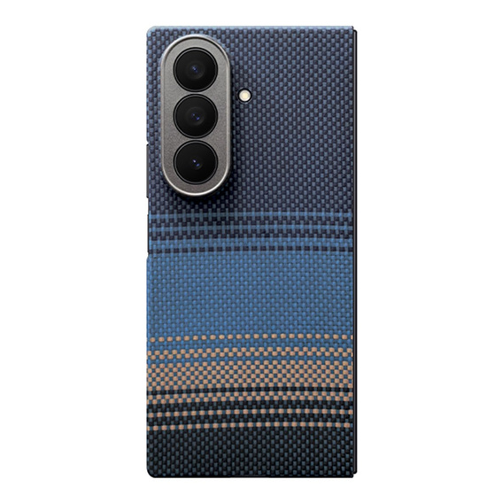 Tok Samsung Galaxy Z Fold6 5G - mágneses aramidszálas tok, kék