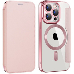 Pattintható tok a iPhone 11 Pro Max, RFID Wallet MagSafe CamShield, rózsaszín