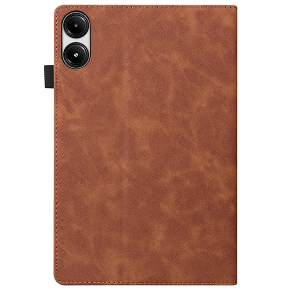 Tok Xiaomi Redmi Pad Pro, Classic, tolltartóval, barna