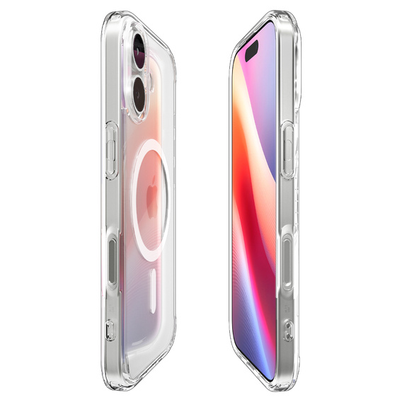 Spigen Ultra Hybrid MagSafe tok iPhone 17 készülékhez, átlátszó/fehér