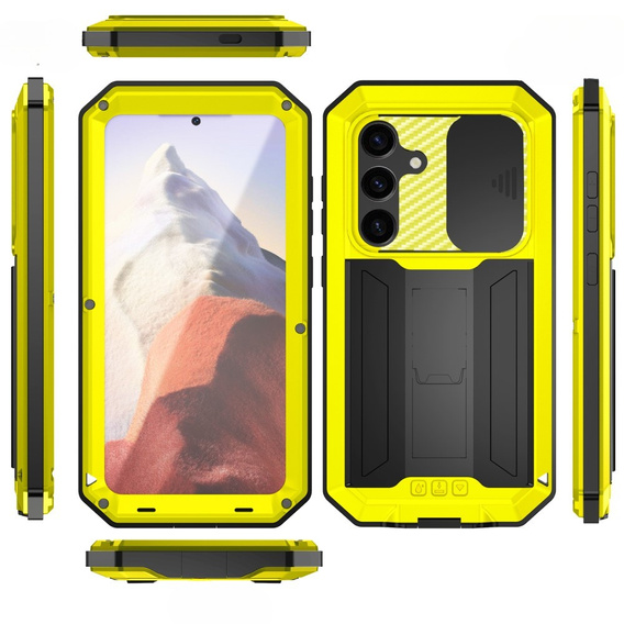 Páncélozott tok a Samsung Galaxy S25, R-JUST, sárga