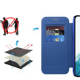 Pattintható tok a Samsung Galaxy S22 5G, RFID Wallet MagSafe CamShield, sötétkék