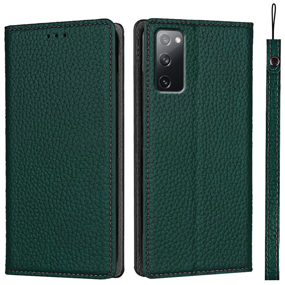 Bőr tok a Samsung Galaxy S20 FE, ERBORD Grain Leather, zöld