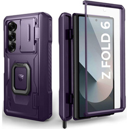 Páncélozott tok a Samsung Galaxy Z Fold 6 5G, Dexnor Full Body S-Pen Slot, lila