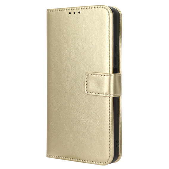 Pattintható tok a Realme Note 50, Crazy Horse Wallet, arany