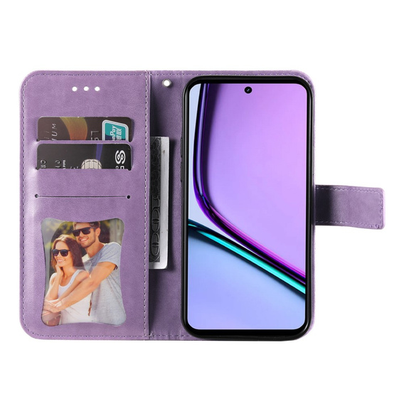 Pattintható tok a Realme C67, Mandala, lila