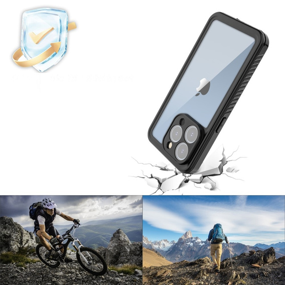 IP68 vízálló tok a iPhone 15 Pro, fekete