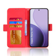 Flap tok Oppo Reno 14F, Card Slot, pénztárca, piros