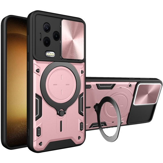 Páncélozott tok Infinix Note 12 Pro 4G / Note 12 2023, CamShield Slide, rózsaszín rose gold