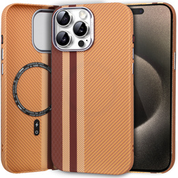 Tok iPhone 15 Pro, Carbon Fiber MagSafe, sárga