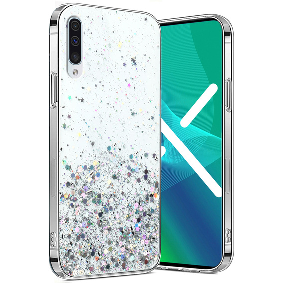 Telefontok a Samsung Galaxy A50/A50S/A30S, Glittery, átlátszó