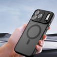 Matt tok iPhone 17 Pro Max készülékhez, Magsafe-hoz, matt fekete