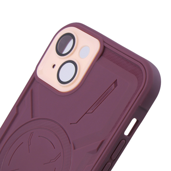 Tok iPhone 15, ERBORD Armor Mag, bordó