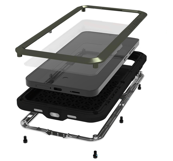 Páncélozott tok edzett üveggel Samsung Galaxy S25 FE készülékhez