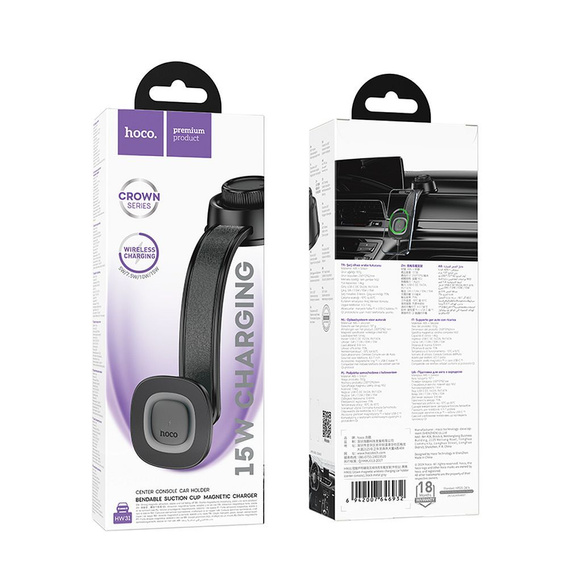 Hoco HW30 autós telefontartó induktív töltéssel