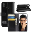 Pattintható tok a Huawei Honor 8X, Split Leather Wallet, fekete