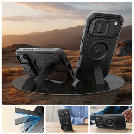 Tech-Protect tok iPhone 17 Pro Max készülékhez, Kevlar MagSafe+, fekete