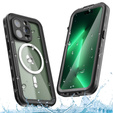 Vízálló tok iPhone 14 Pro Max, Redpepper, MagSafe-hoz, fekete