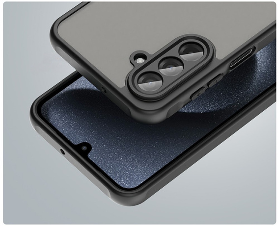 Matt tok Samsung Galaxy A17 5G készülékhez, füstölt, fekete oldallal