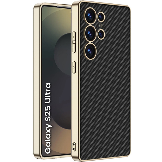 Telefontok a Samsung Galaxy S25 Ultra, GKK Leather, carbon fekete