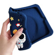 Gyermek szilikon tok Samsung Galaxy Tab A8 10.5 20212 X200 / X205, páncélozott, pánttal, Astronaut, sötétkék