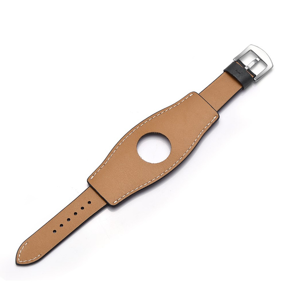 Bőrszíj Apple Watch 1/2/3/4/4/5/6/7/8/SE/Ultra 42/44/45/49mm, fekete