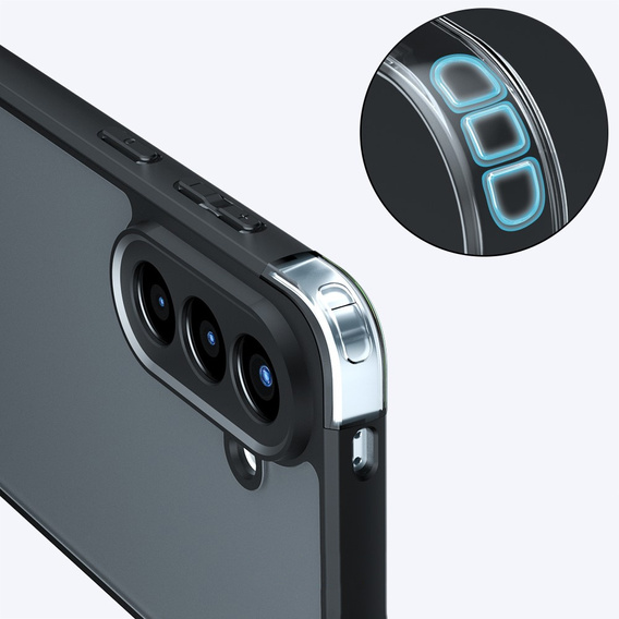 Fusion Hybrid tok Samsung Galaxy A57 5G készülékhez, átlátszó/fekete