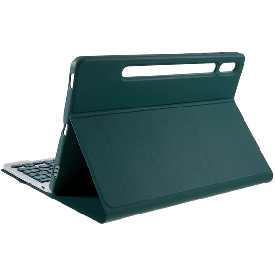 Tok + billentyűzet Samsung Galaxy Tab S7 T870/T875 / S8, Pen Slot, zöld
